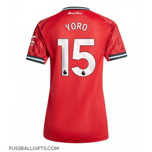 Manchester United Leny Yoro #15 Fußballbekleidung Heimtrikot Damen 2025-26 Kurzarm
